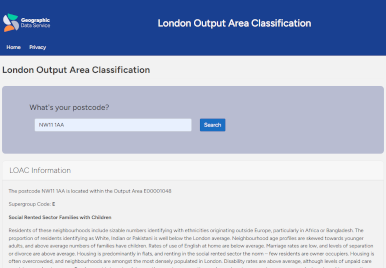 London Output Area Classification