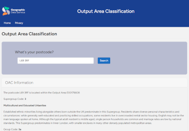 Output Area Classification